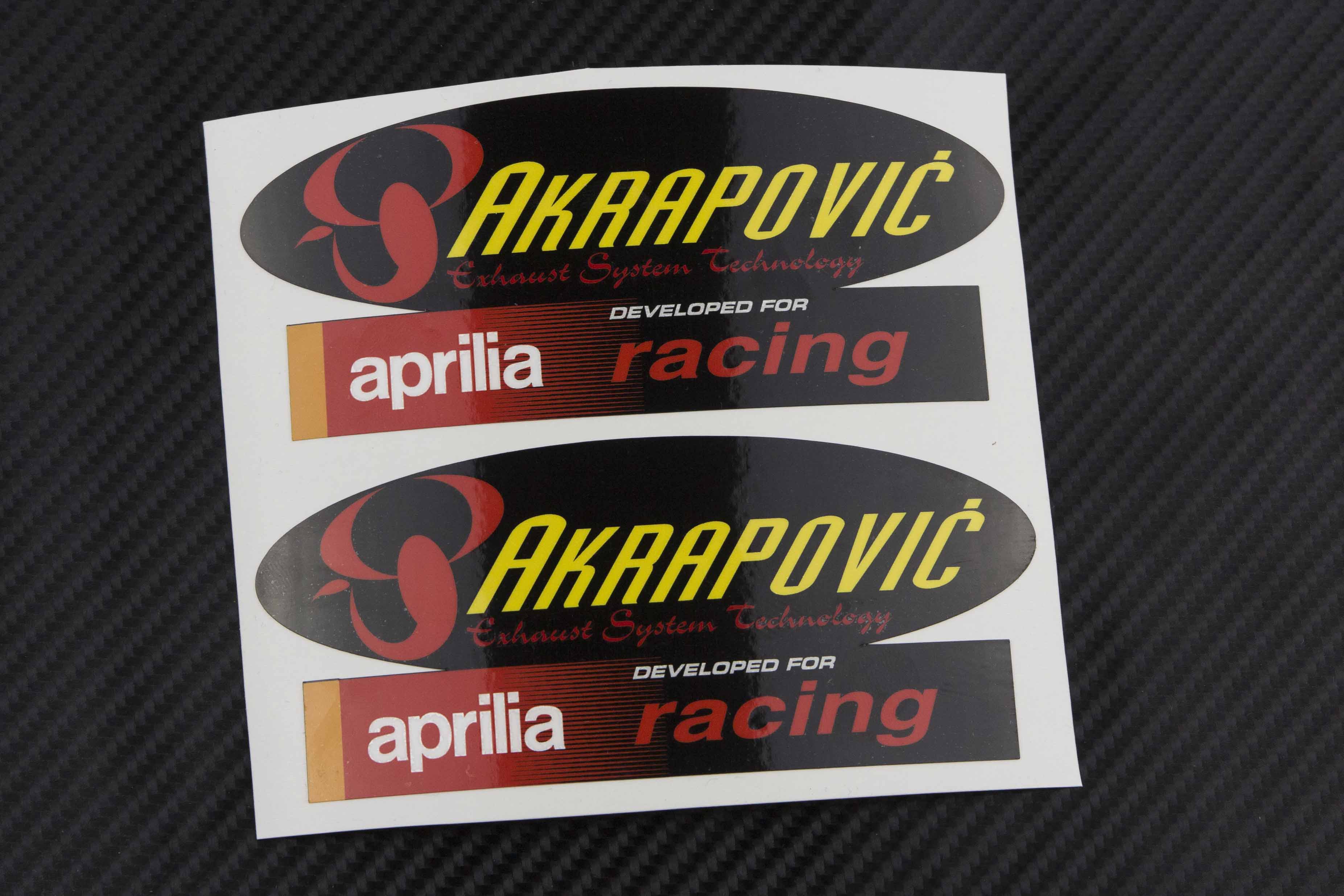 AKRAPOVIC 2 colour Vinyl Decals / Stickers Akrapovic Exhaust 2504-0419 