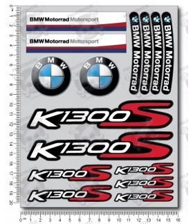 STICKERS KIT BMW Motorrad K-1300S 2 parts motorcycle sticker set Laminated 22 pcs. (Compatible Product)
