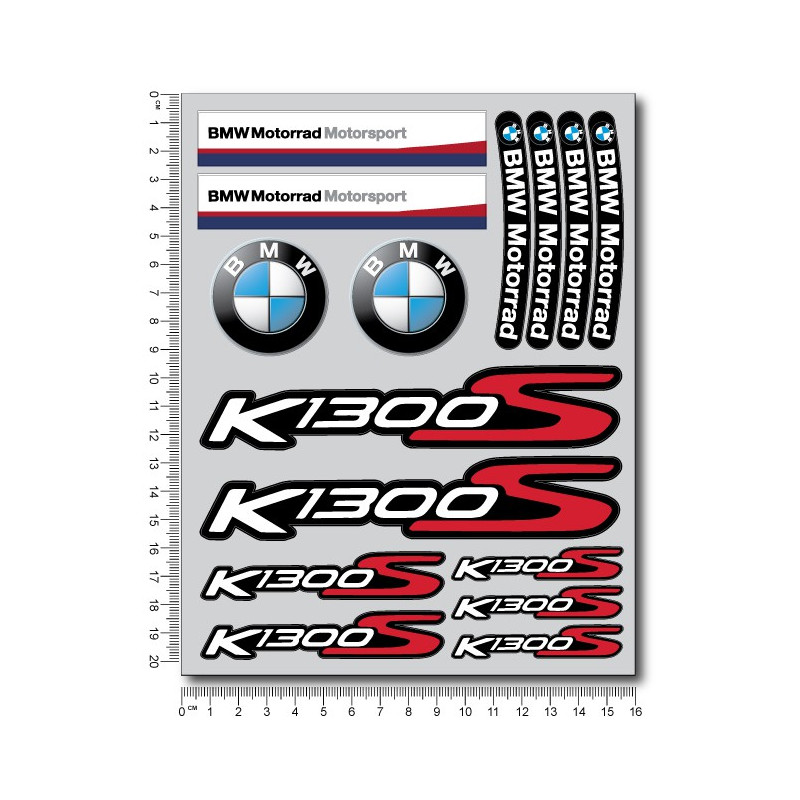 BMW Motorrad K1300S 2 parts motorcycle sticker set Laminated 22 pcs.