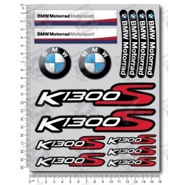 BMW Motorrad K1300S 2 parts motorcycle sticker set Laminated 22 pcs.