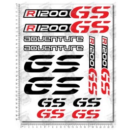 BMW R1200 GS Adventure Side Decal set 12 pcs. sticker kit R1200GS 