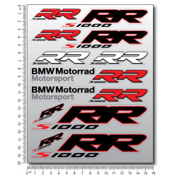 BMW Motorrad S1000RR 2 parts motorcycle sticker set Laminated 22 pcs