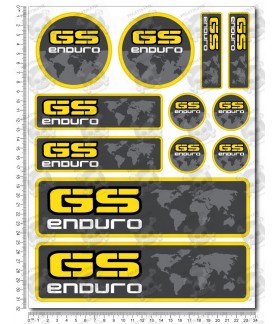 BMW GS Enduro World Large Decal set 24x32 cm Laminated (Compatible Product)