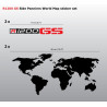 BMW R1200 GS Side Panniers World Map Decal set