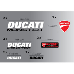 DUCATI MONSTER tank stickers 2 parts set Laminated 13 pcs