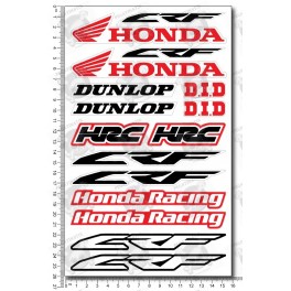 Honda CRF new logo motocross medium Decal set 16x26 cm Laminated