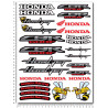 HONDA CBR600F Hornet Large Decal set 24x32 cm 27 stickers CBR 600F
