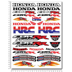 HONDA CBR RR Woody Large fairing Decal set 24x32 cm 600RR 1000RR Laminated