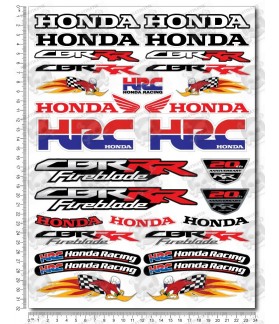 STICKERS HONDA CBR RR Woody Large fairing Decal set 24x32 cm 600RR 1000RR Laminated (Compatible Product)