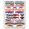 HONDA CBR RR Woody Large fairing Decal set 24x32 cm 600RR 1000RR Laminated