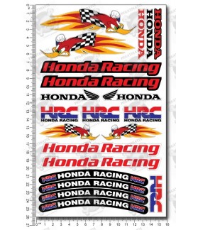 Honda Woody HRC medium Decal set 16x26 cm Laminated fairing stickers (Compatible Product)