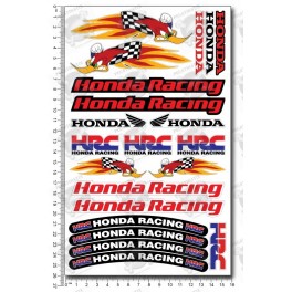 Honda Woody HRC medium Decal set 16x26 cm Laminated fairing stickers