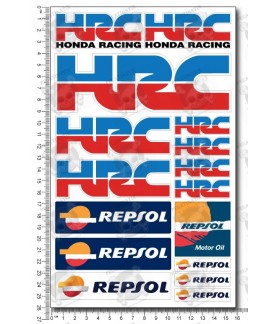 HRC Honda Racing medium Decal set 16x26 cm Laminated CBR RR