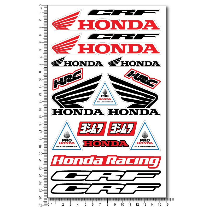 Honda CRF motocross medium Decal set 16x26 cm Laminated CR sponsors