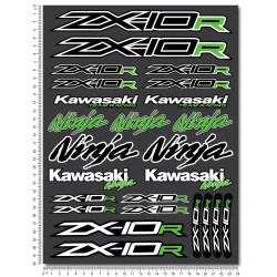 Kawasaki Ninja ZX-10R Large Decal set 24x32 cm 25 stickers
