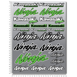 Kawasaki Ninja Large Decal set 24x32 cm 22 stickers Laminated