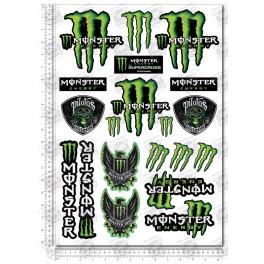schildpad Ministerie Boos worden Monster Energy Pilotos XtraLarge Decal set 34x49 cm Laminated (Compatible  Product) - Pegatinatix