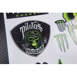 Monster Energy Pilotos XtraLarge Decal set 34x49 cm Laminated