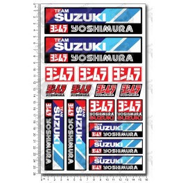 Suzuki Team Yoshimura medium Decal set 16x26 cm 16 stickers GSX-R Laminated