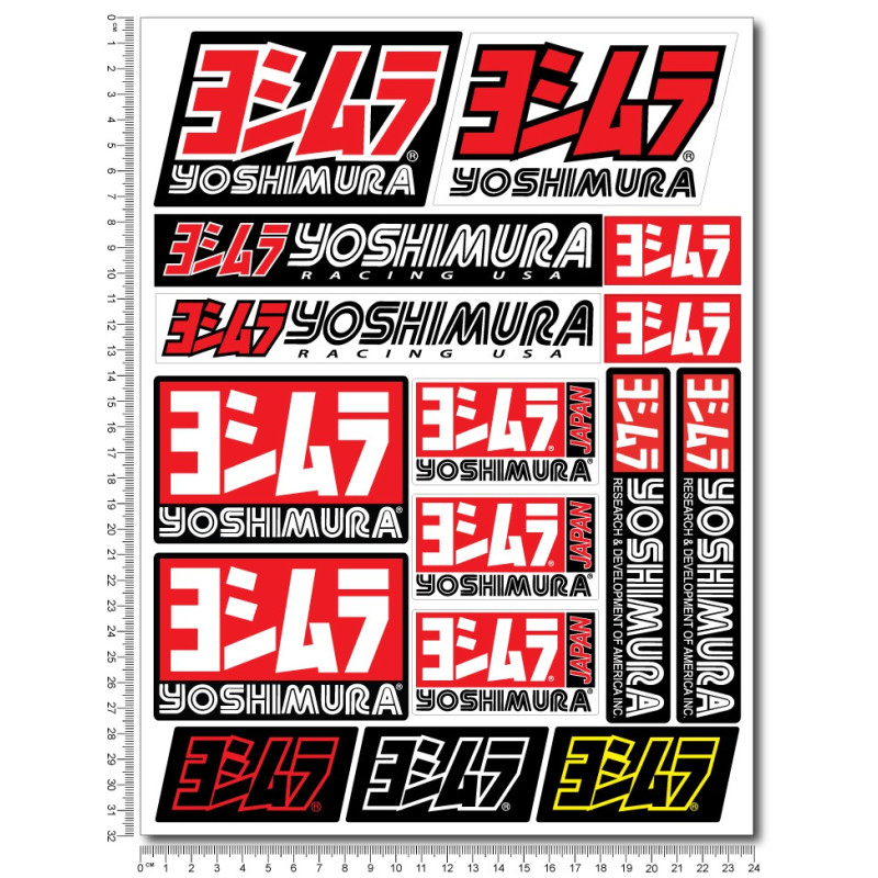 YOSHIMURA Large Decal set 24x32 cm Laminated