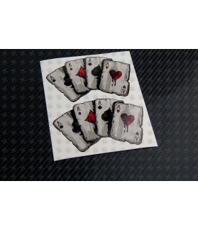 Ace of Spades graphic cards decals stickers 2 pcs 10 cm (Compatible Product)