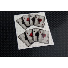 Ace of Spades graphic cards decals stickers 2 pcs 10 cm
