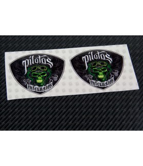 Monster Energy Pilotos Internales decals stickers 2 pcs 8 cm (Compatible Product)
