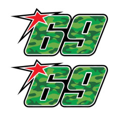 Nicky Hayden 69 badge decals stickers 2 pcs 10 cm