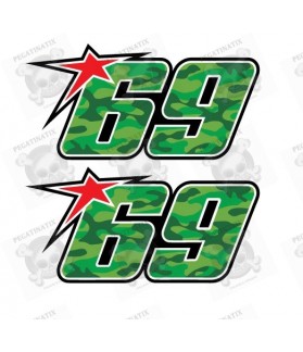 Nicky Hayden 69 badge decals stickers 2 pcs 10 cm