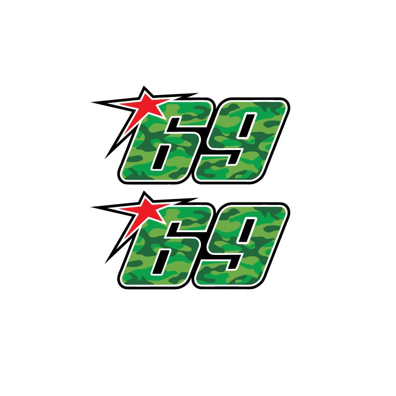 Nicky Hayden 69 badge decals stickers 2 pcs 10 cm