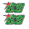 Nicky Hayden 69 badge decals stickers 2 pcs 10 cm
