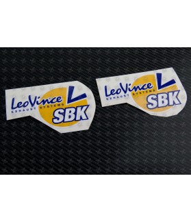 Leo Vince exhaust decals stickers 2 pcs 9 cm
