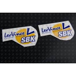 Leo Vince exhaust decals stickers 2 pcs 9 cm