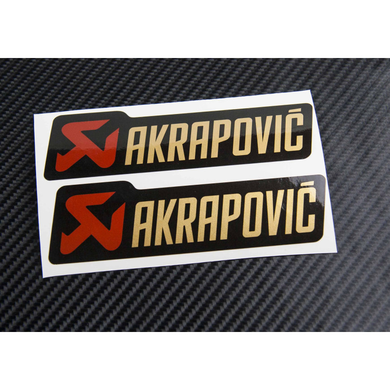 AKRAPOVIC metallic exhaust decals stickers 2 pcs HEAT PROOF!