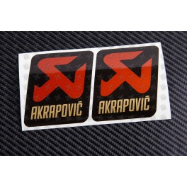 AKRAPOVIC metallic exhaust decals stickers 2 pcs HEAT PROOF!