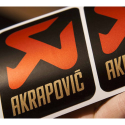 AKRAPOVIC metallic exhaust decals stickers 2 pcs HEAT PROOF!
