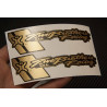 Two Brothers exhaust metallic decals stickers 2 pcs HEAT PROOF!