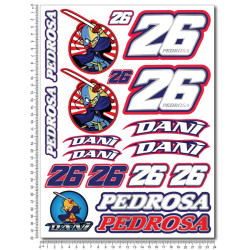 Dani Pedrosa Large Decal sticker set 24x32 cm Laminated 