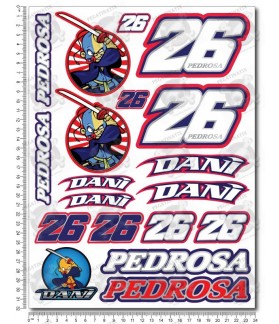 18 53503 Dani Pedrosa Official Sticker Set 