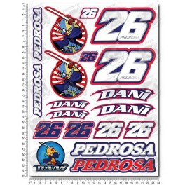 Dani Pedrosa Large Decal sticker set 24x32 cm Laminated 