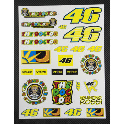 Valentino Rossi 46 The Doctor Large Decal set 24x32 cm Laminated