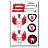 Jorge Lorenzo Large Decal set 16x26 cm Laminated