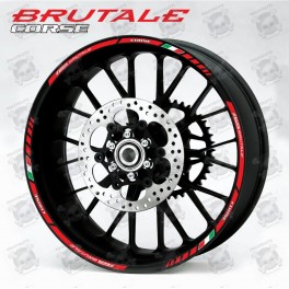 AGUSTA BRUTALE 3 Way Wheel decals rim stripes 12 pcs. stickers 750 800 910 