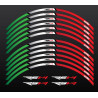 Aprilia RSV4 tricolore Wheel decals stickers rim stripes 12 pcs. RSV 4 Factory Laminated 
