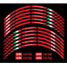 Aprilia Racing 3 Way Wheel decals rim stripes 12 pcs. Laminated full color RSV Tuono