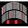 Aprilia Racing 3 Way Wheel decals rim stripes 12 pcs. Laminated full color RSV Tuono