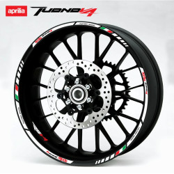 Aprilia Tuono V4 3 Way Wheel decals rim stripes 12 pcs. Laminated full color