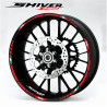 Aprilia Shiver 750 3 Way Wheel decals rim stripes 12 pcs. Laminated full color 