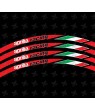 APRILIA Racing Italian flag Wheel decals rim stripes 16 pcs. Laminated full color