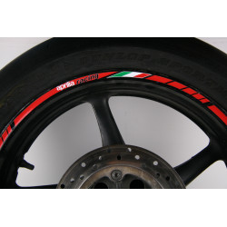 APRILIA Racing Italian flag Wheel decals rim stripes 16 pcs. Laminated full color